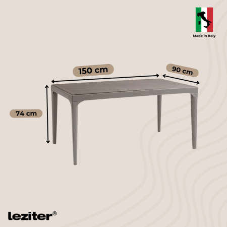 Leziter Set mobilier de grădină Prato 6+1 cappuccino [1]