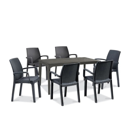 Leziter Set mobilier de grădină Prato 6+1, grafit [1]