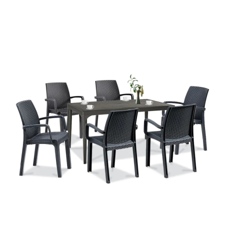 Produse temporar indisponibile - Leziter Set mobilier de grădină Prato 6+1, grafit
