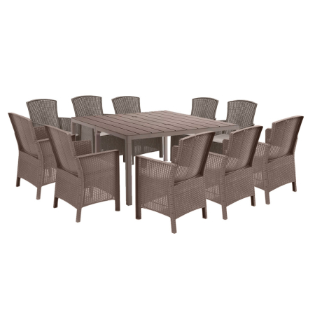 Produse temporar indisponibile - Leziter Set mobilier de grădină Zoe 10+1 cappuccino