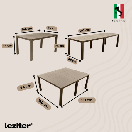 Leziter Set mobilier de grădină Zoe 10+1 cappuccino [2]