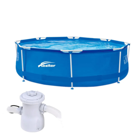 Produse temporar indisponibile - Leziter Set piscină Leziter cu cadru metalic 01 300 x 76 cm