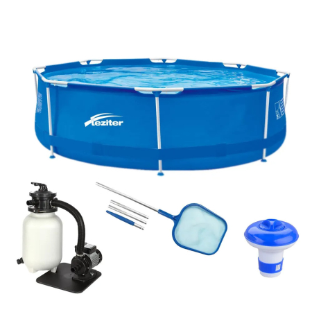 Produse temporar indisponibile - Leziter Set piscină Leziter cu cadru metalic 06 300 x 76 cm