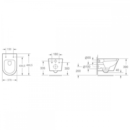 Leziter Set rezervor WC montat pe perete Ride [6]