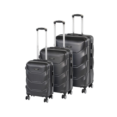 Valiză - Leziter Set valize cu role TraveLux Max XI negru
