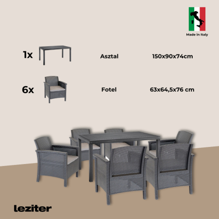 Leziter Set Venus IV Set de mobilier de grădină cu 6 locuri [7]