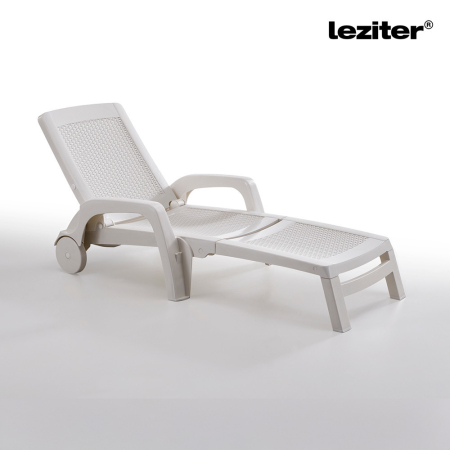 Leziter Șezlong Omaha alb [3]