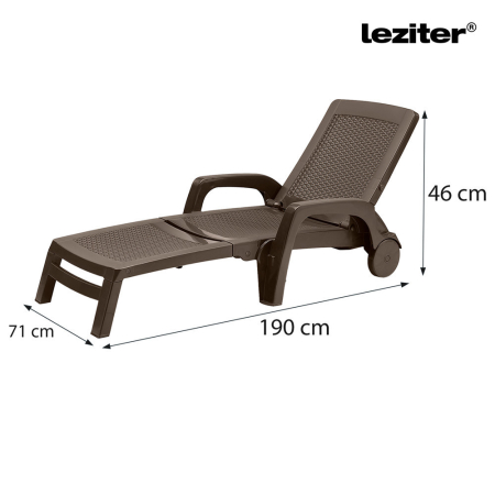 Leziter Șezlong Omaha maro [2]