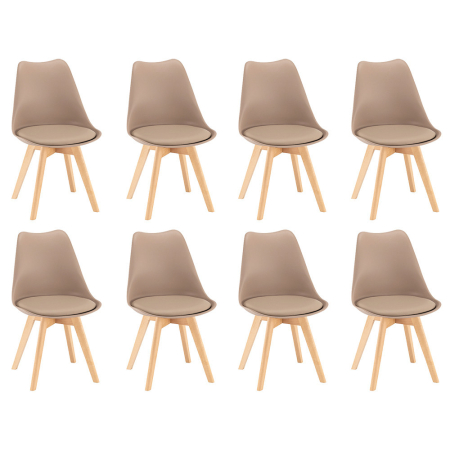 Scaun masă - Leziter Silla scaun de luat masa 8 bucăți în bej