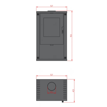 Leziter Sobă pe combustibil solid Flores umplută cu apă, 15 kW [2]