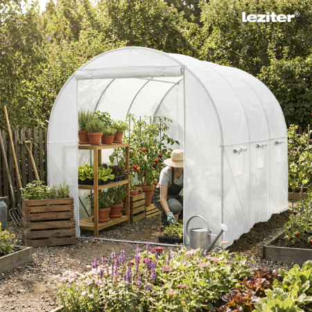 Leziter Solar gradina 200x200x300 cm, alb (cadru + folie) [1]