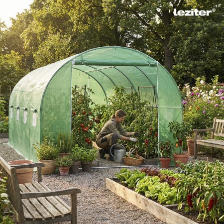Leziter Solar gradina 200x250x400 cm, verde (cadru + folie) [1]