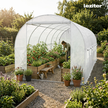 Leziter Solar gradina 200x300x600 cm, alb (cadru + folie) [1]