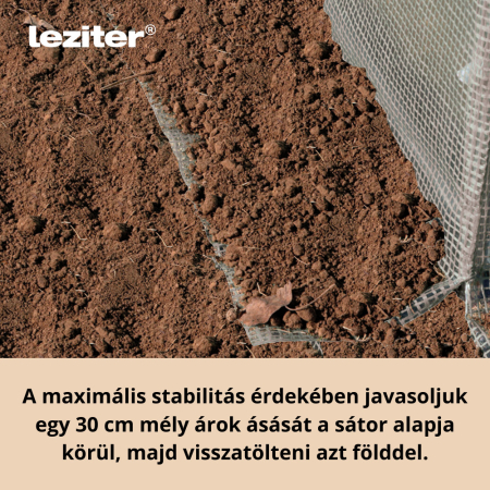 Leziter Solar gradina 200x300x600 cm, alb (cadru ranforsat + folie) [5]