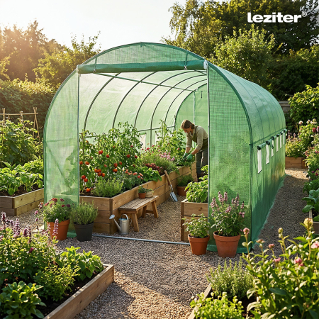 Leziter Solar gradina 200x300x600 cm, verde (cadru ranforsat + folie) [1]