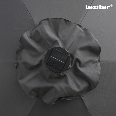Leziter Solari parasol de gradina cu led gri deschis 300 cm [8]