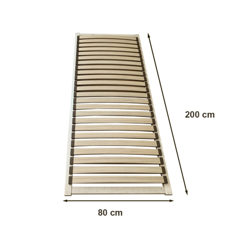 Leziter Somieră cu șipci din lemn 80x200 cm [1]