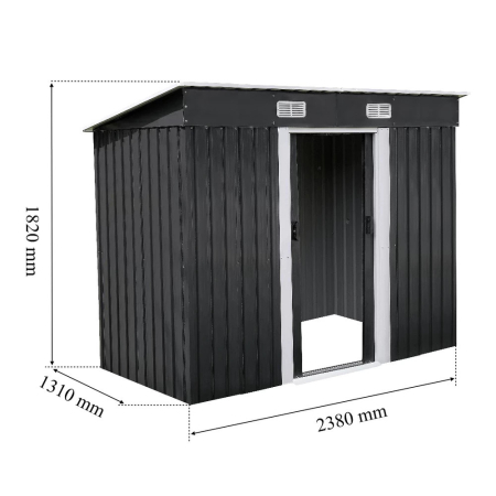 Leziter Șopron de depozitare a uneltelor de grădină Nebraska 4x8 [4]