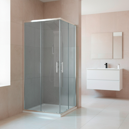 Leziter Soul 100x100 cm cabină de duș pătrată cu tavă de duș [1]