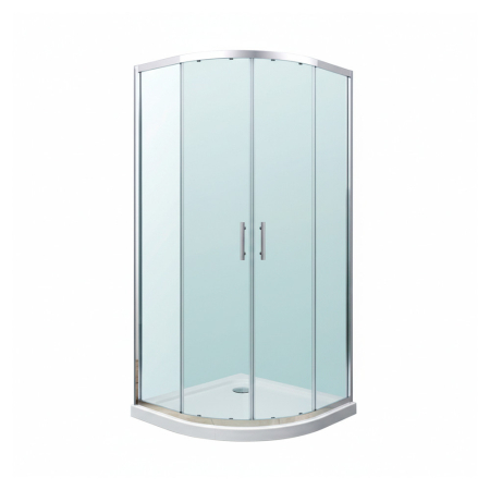 Baie - Leziter Soul 80x80 cm cabină de duș curbată cu tavă de duș