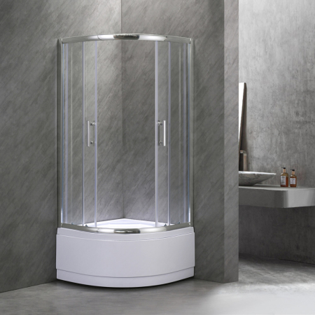 Leziter Spirit Deep 80x80 cm cabină de duș curbată cu tavă adâncă [7]