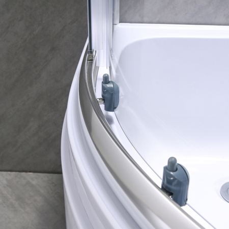 Leziter Spirit Deep 80x80 cm cabină de duș curbată cu tavă adâncă [9]