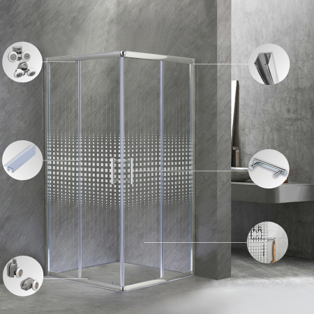 Leziter Spirit Matrix 90x90 cabină de duș pătrată [4]