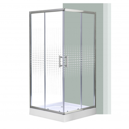 Produse temporar indisponibile - Leziter Spirit Matrix 90x90 cm cabină de duș pătrată cu tavă de duș acrilică consolidată