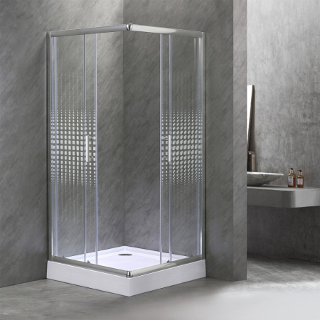 Leziter Spirit Matrix 90x90 cm cabină de duș pătrată cu tavă de duș acrilică consolidată [6]