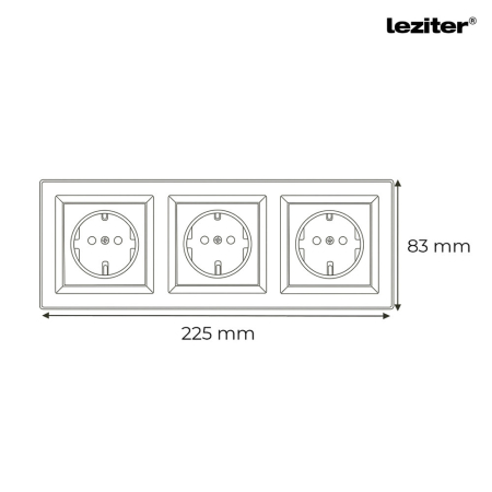 Leziter Ștecher cu împământare Nova III cu cadru alb [2]