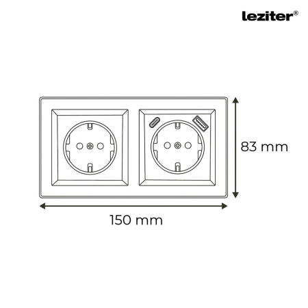 Leziter Ștecher Nova cu conector USB cu cadru alb [2]
