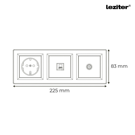 Leziter Ștecher Nova, UTP, priză TV cu cadru alb [2]