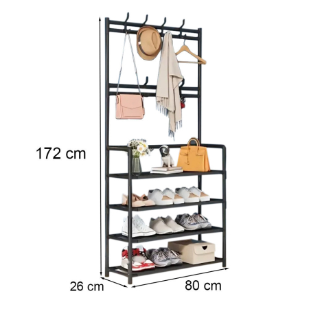 Leziter Suport de rufe de perete frontal LRA-02 negru [2]