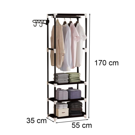 Leziter Suport pentru haine LRA-03 negru [2]