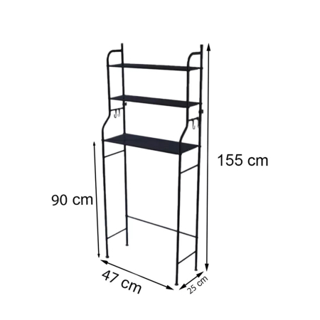 Leziter Suport pentru mașină de spălat LMA-01B negru [2]