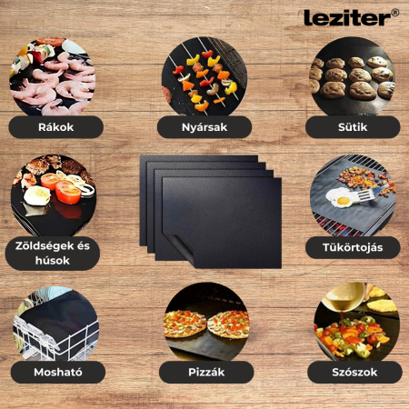 Leziter Tavă de copt cu grătar din teflon, 4 bucăți [4]