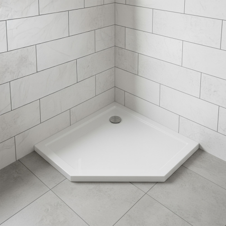 Leziter Tavă de duș acrilică pentagonală mică Modena Slim 100x100 cm [1]