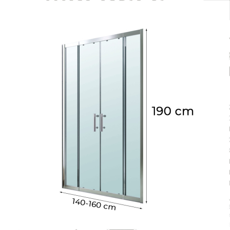 Leziter Tavernă 140x190 cm ușă dublă de duș [2]