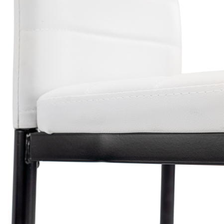 Leziter Tino NOVA Scaun de masă alb-negru [5]