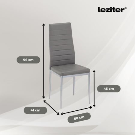 Leziter Tino NOVA Scaun de masă gri-gri [2]