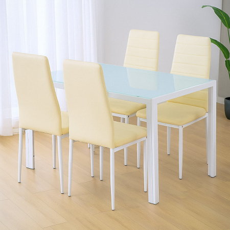 Leziter Tino NOVA Scaun de masă piele textilă bej + metal [1]