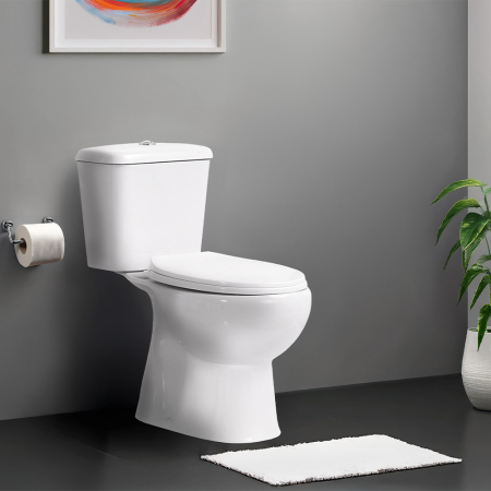 Leziter Toaletă monobloc Cleano cu evacuare inferioară și scaun [1]