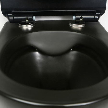 Leziter Toaletă Ride fără ramă, montată pe perete, neagră [4]