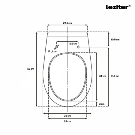 Leziter Toaletă Roya montată pe perete cu scaun [2]