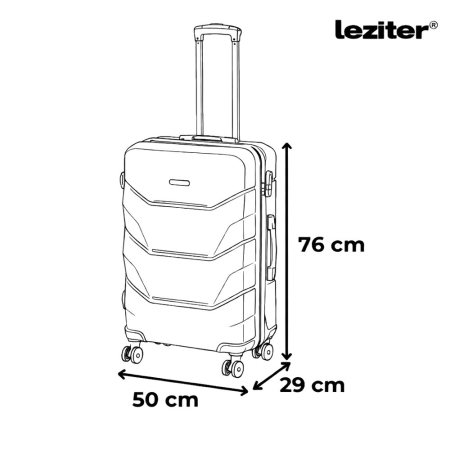 Leziter TraveLux Max bagaj de mână cu roată detașabilă 40x30x20 cm negru [2]