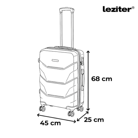Leziter TraveLux Max VIII set valize cu role negru [2]