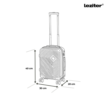 Leziter TraveLux Pro bagaj de mână cu roată detașabilă 40x30x20 cm gri [2]