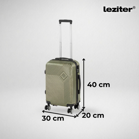 Leziter TraveLux Pro bagaj de mână cu roată detașabilă 40x30x20 cm verde ulei [2]