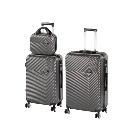 Valiză - Leziter TraveLux Pro XVII set valiză rulantă gri