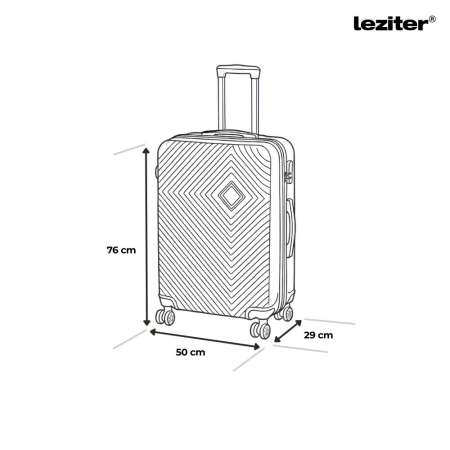 Leziter TraveLux Pro XXI set valiză rulantă verde măsliniu [3]